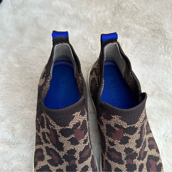 Rothy’s Wildcat Cheetah Print Chelsea Sneaker Size 8.5 - Picture 5 of 12